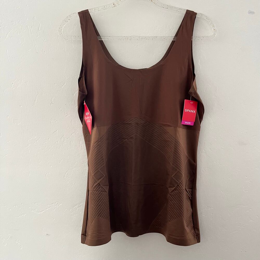 Spanx Thinstincts 2.0 Invisible Tank Top Shapewear Plus Size 3X Brown 10258R NEW